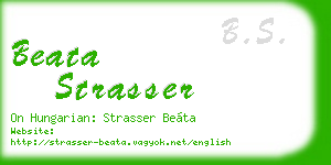 beata strasser business card